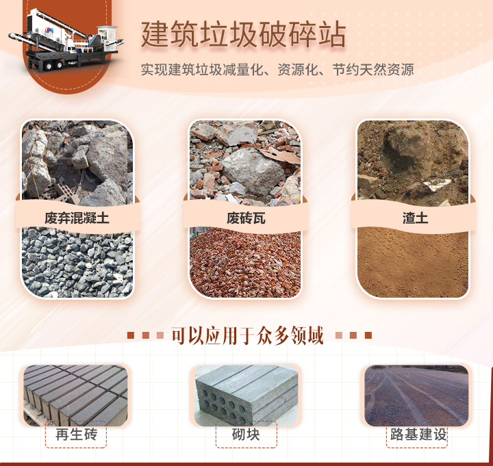 建筑垃圾移動破碎機(jī)應(yīng)用領(lǐng)域 建筑垃圾移動破碎機(jī)應(yīng)用領(lǐng)域